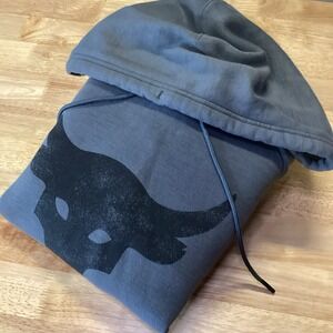 Under Armour Project Rock Hoodie Mens Small Gray Gym Workout‎ Brahma Charged UA